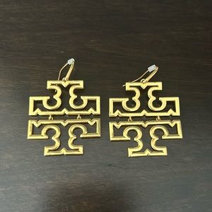 Tory Burch logo earrings